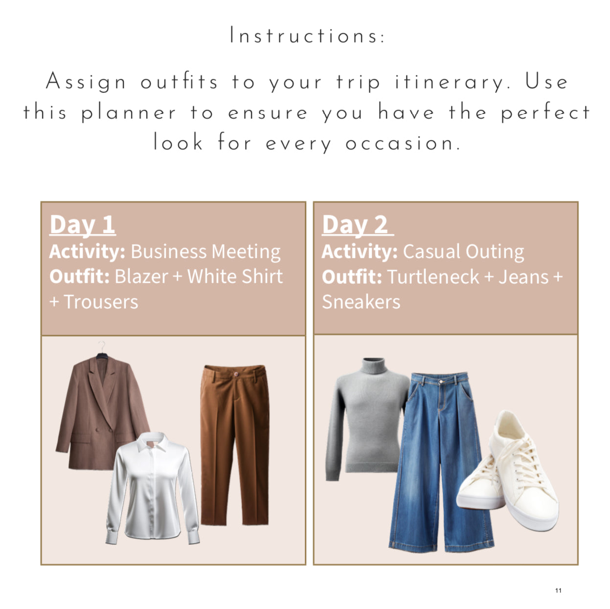 Capsule Wardrobe Travel Outfit Planner